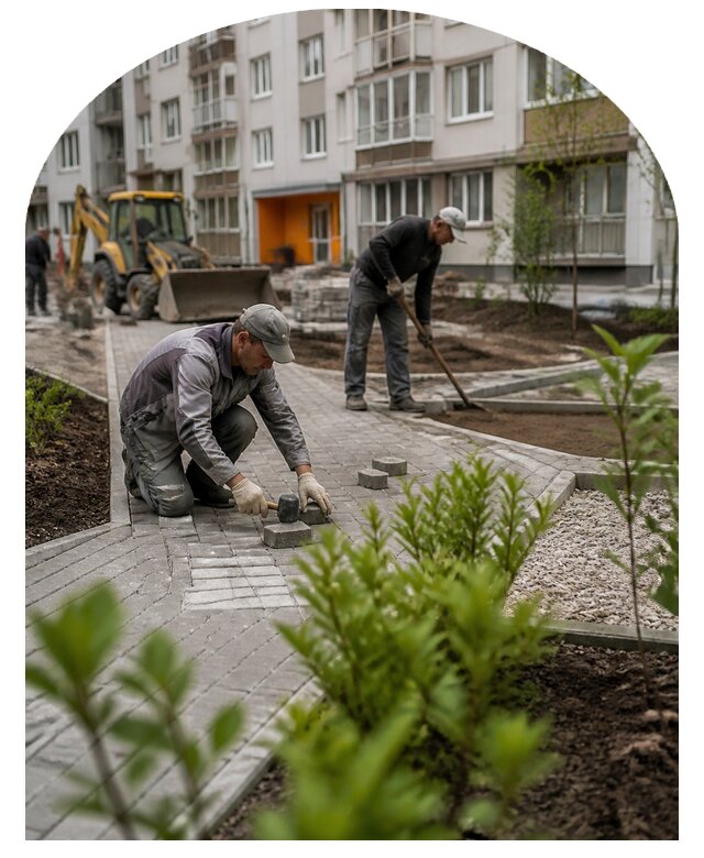 Благоустройство двора многоквартирного дома в Новоалтайске